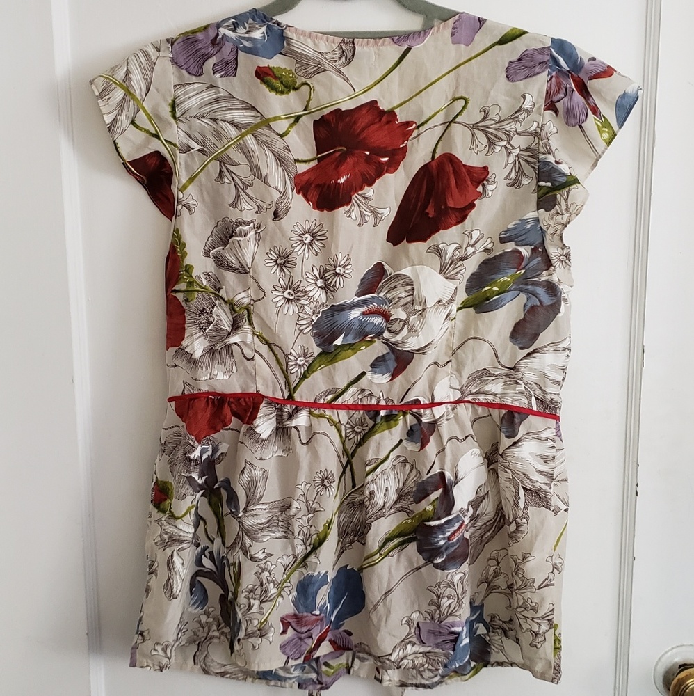 Odille Silk Floral Fitted Cap Sleeve Size 12